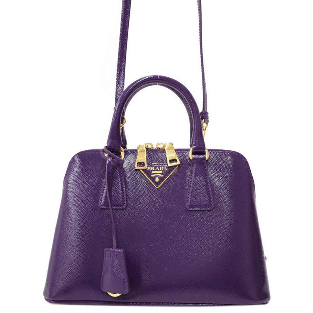 Prada Saffiano Lux Leather Promenade bag 2way purple